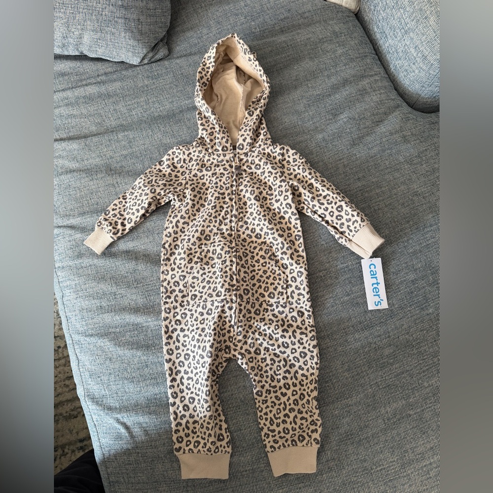 Carter's Leopard Print Kids One Piece New With Tags